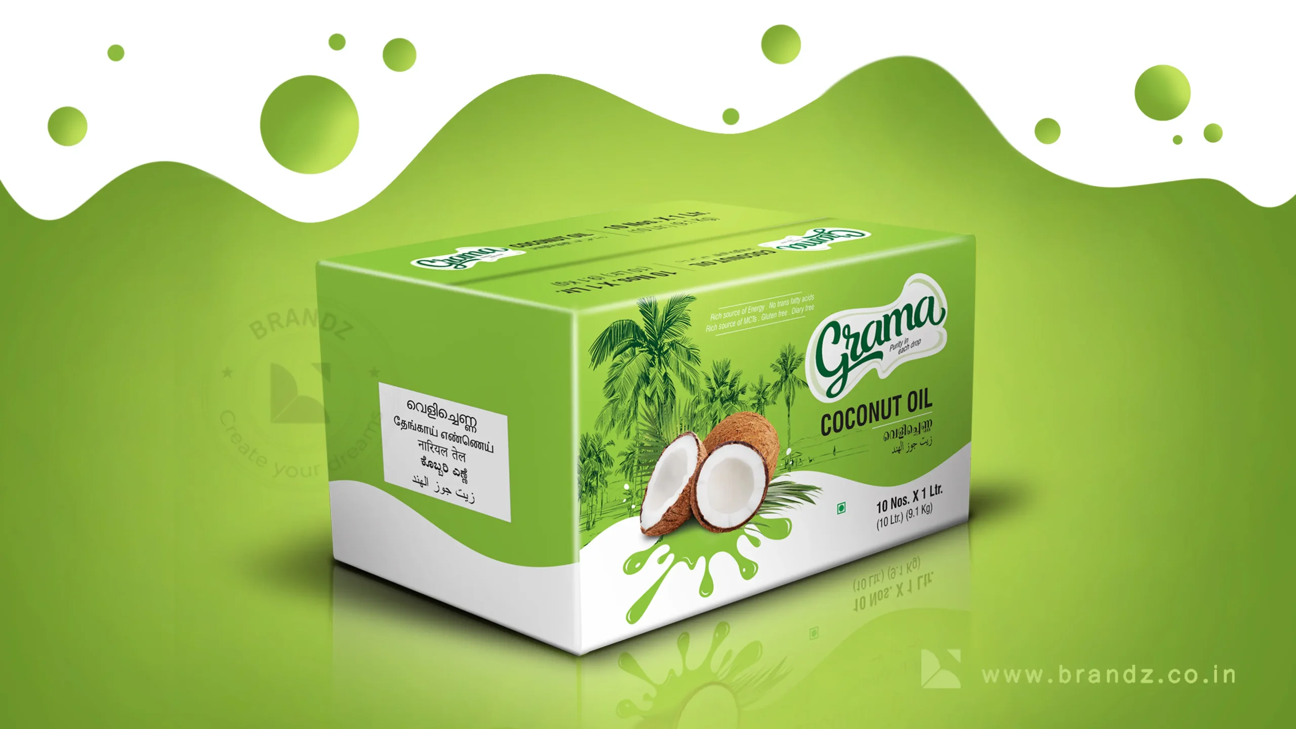 Grama Coconut Oil Carton Box