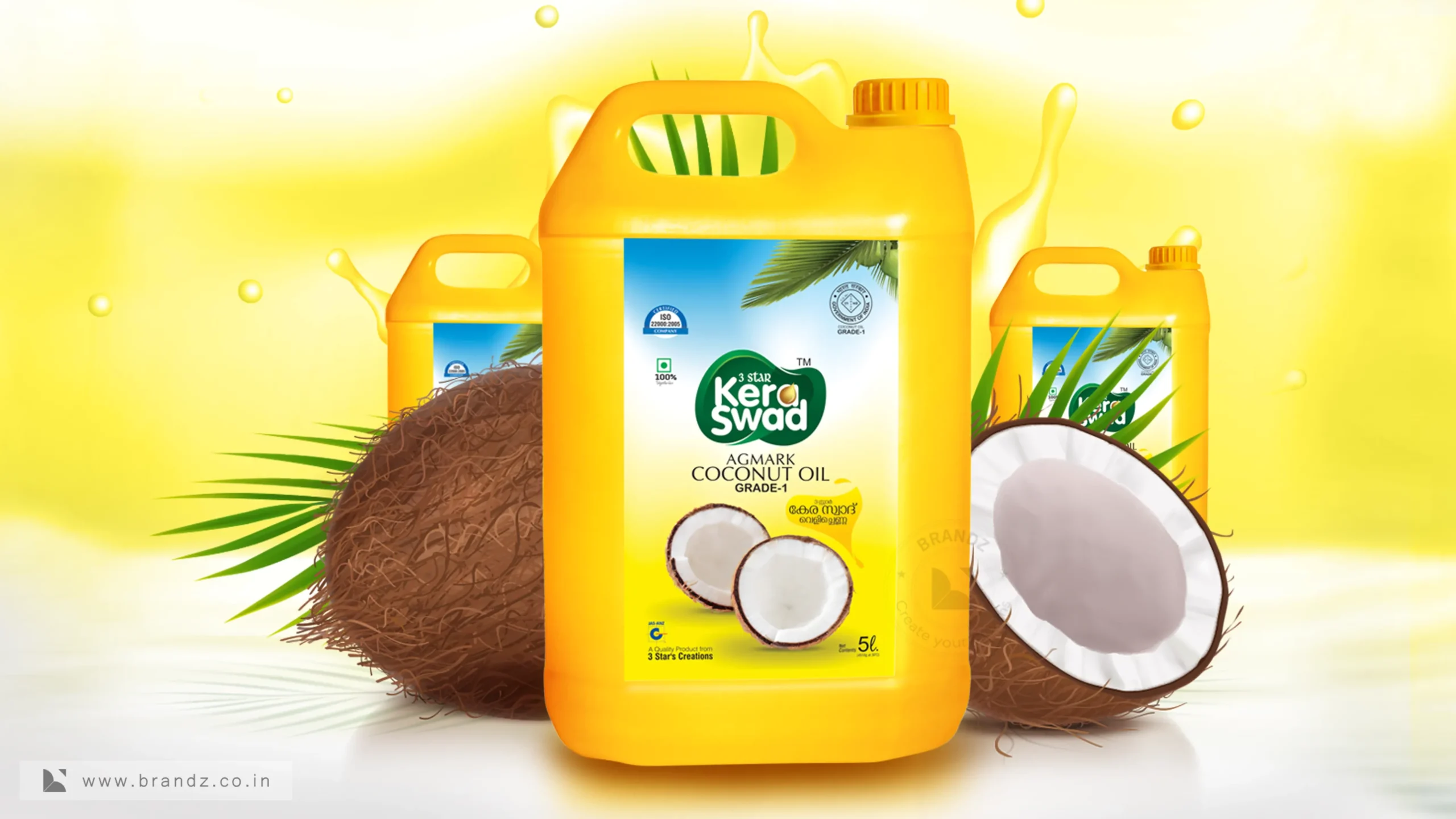 Kera Swad Coconut Oil 5 Litre Can Label