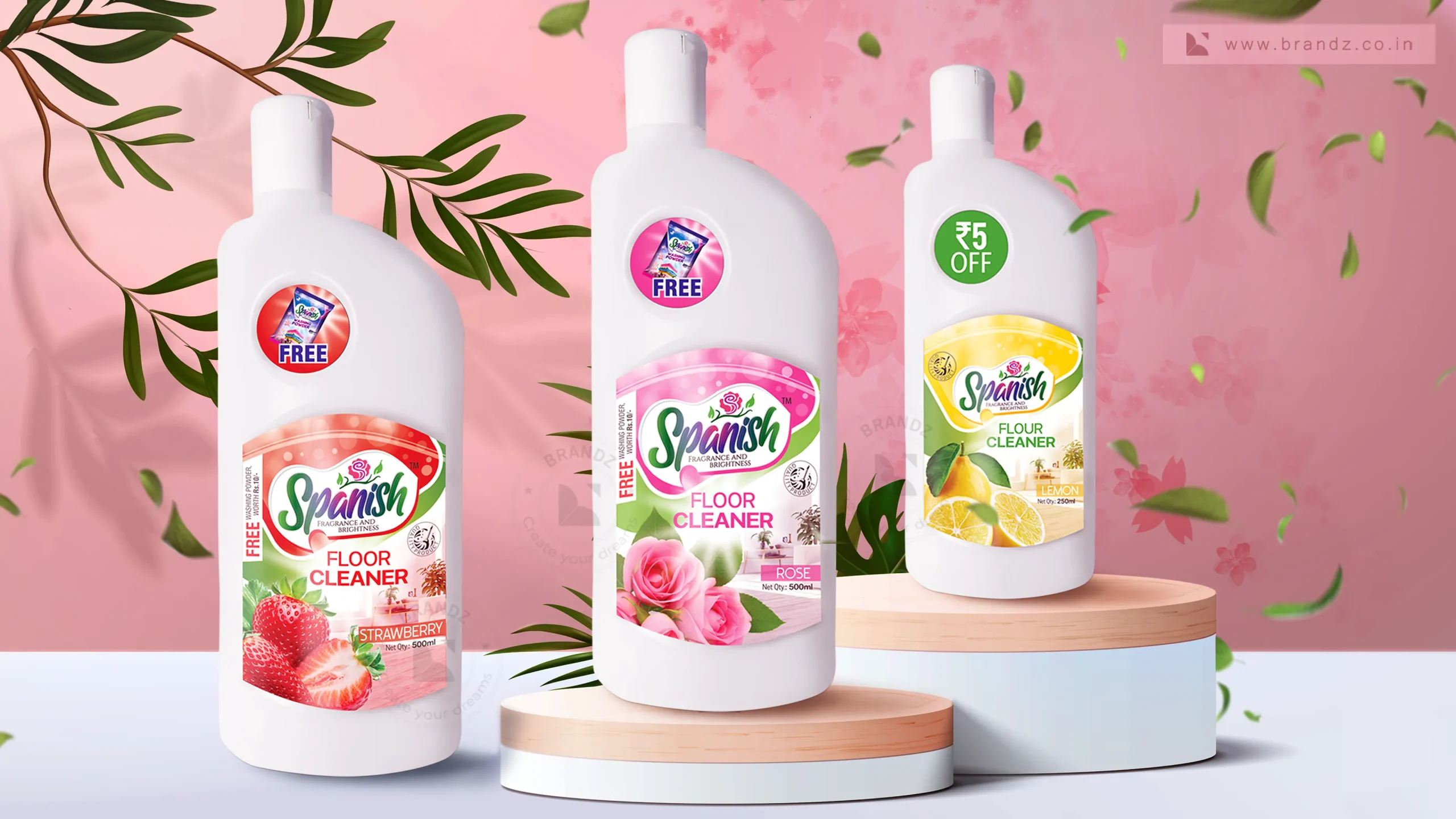 Spanish floor cleaner bottle label sticker